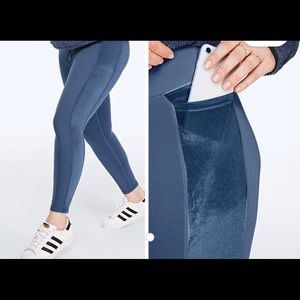 PINK VS COZY LEGGINGS -Blue size L